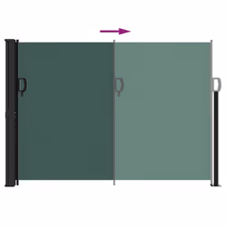 vidaXL Retractable Side Awning Outdoor Privacy Screen Balcony Sunshade Shelter - dark green, 140 x 300 cm - Additional view 4