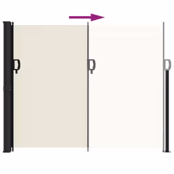 vidaXL Retractable Side Awning Outdoor Privacy Screen Shade Cream 160x300 cm - Additional view 4