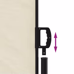 vidaXL Retractable Side Awning Outdoor Privacy Screen Shade Cream 160x300 cm - Additional view 5