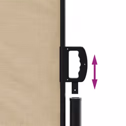 vidaXL Retractable Side Awning Outdoor Privacy Screen Balcony Sunshade Shelter - beige, 160 x 300 cm - Additional view 5