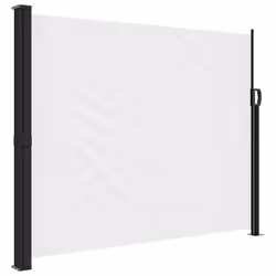 vidaXL Retractable Side Awning Outdoor Privacy Screen Balcony Sunshade Shelter - white, 160 x 300 cm - Additional view 2