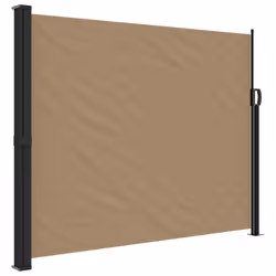 vidaXL Retractable Side Awning Outdoor Privacy Screen Balcony Sunshade Shelter - taupe, 160 x 300 cm - Additional view 2