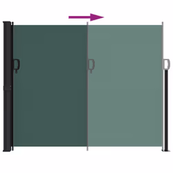 vidaXL Retractable Side Awning Outdoor Privacy Screen Balcony Sunshade Shelter - dark green, 160 x 300 cm - Additional view 4