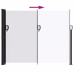 vidaXL Retractable Side Awning Outdoor Privacy Screen Balcony Sunshade Shelter - white, 170 x 300 cm - Additional view 4