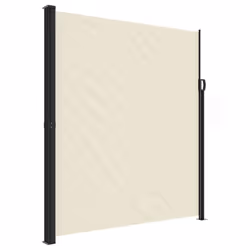 vidaXL Retractable Side Awning Outdoor Privacy Screen Shade Cream 220x300 cm