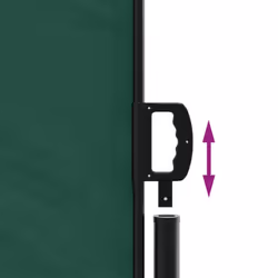 vidaXL Retractable Side Awning Outdoor Privacy Screen Dark Green 220x300 cm - Additional view 5