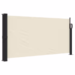 vidaXL Retractable Side Awning Outdoor Privacy Screen Shade Cream 100x500 cm