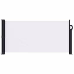 vidaXL Retractable Side Awning Outdoor Privacy Screen Balcony Sunshade Shelter - white, 100 x 500 cm - Additional view 2