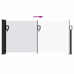 vidaXL Retractable Side Awning Outdoor Privacy Screen Balcony Sunshade Shelter - white, 100 x 500 cm - Additional view 4