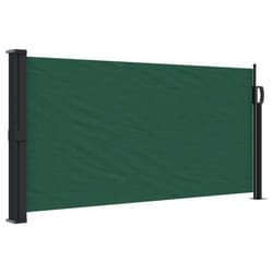 vidaXL Retractable Side Awning Outdoor Privacy Screen Balcony Sunshade Shelter - dark green, 100 x 500 cm
