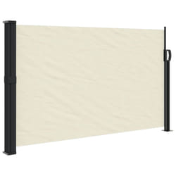 vidaXL Retractable Side Awning Outdoor Privacy Screen Shade Cream 120x500 cm