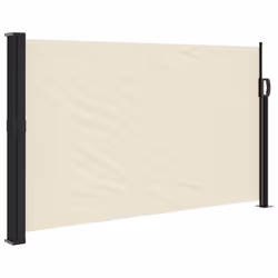 vidaXL Retractable Side Awning Outdoor Privacy Screen Shade Cream 120x500 cm