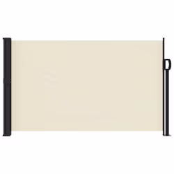 vidaXL Retractable Side Awning Outdoor Privacy Screen Shade Cream 120x500 cm
