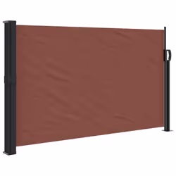 vidaXL Retractable Side Awning Outdoor Privacy Screen Shade Brown 120x500 cm