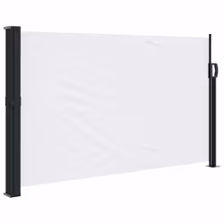 vidaXL Retractable Side Awning Outdoor Privacy Screen Balcony Sunshade Shelter - white, 120 x 500 cm - Additional view 2
