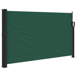 vidaXL Retractable Side Awning Outdoor Privacy Screen Balcony Sunshade Shelter - dark green, 120 x 500 cm