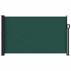 vidaXL Retractable Side Awning Outdoor Privacy Screen Balcony Sunshade Shelter - dark green, 120 x 500 cm