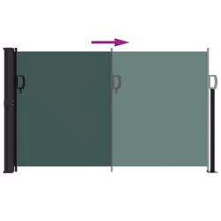 vidaXL Retractable Side Awning Outdoor Privacy Screen Balcony Sunshade Shelter - dark green, 120 x 500 cm - Additional view 4