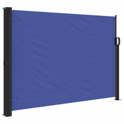 vidaXL Retractable Side Awning Outdoor Privacy Screen Shade Blue 140x500 cm