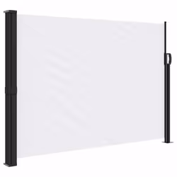 vidaXL Retractable Side Awning Outdoor Privacy Screen Balcony Sunshade Shelter - white, 140 x 500 cm - Additional view 2