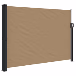 vidaXL Retractable Side Awning Outdoor Privacy Screen Balcony Sunshade Shelter - taupe, 140 x 500 cm - Additional view 2