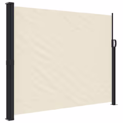 vidaXL Retractable Side Awning Outdoor Privacy Screen Shade Cream 160x500 cm