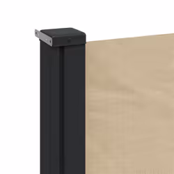 vidaXL Retractable Side Awning Outdoor Privacy Screen Balcony Sunshade Shelter - beige, 160 x 500 cm - Additional view 2