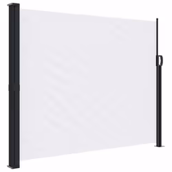 vidaXL Retractable Side Awning Outdoor Privacy Screen Balcony Sunshade Shelter - white, 160 x 500 cm - Additional view 3