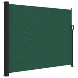 vidaXL Retractable Side Awning Outdoor Privacy Screen Balcony Sunshade Shelter - dark green, 160 x 500 cm