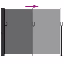 vidaXL Retractable Side Awning Outdoor Privacy Screen Anthracite 160x500 cm - Additional view 5