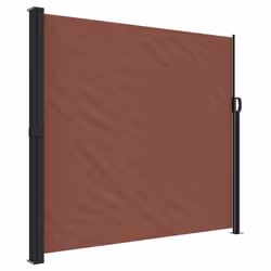 vidaXL Retractable Side Awning Outdoor Privacy Screen Shade Brown 180x500 cm