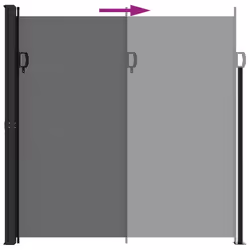 vidaXL Retractable Side Awning Outdoor Privacy Screen Anthracite 200x500 cm - Additional view 4