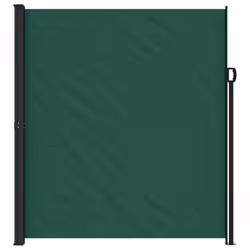 vidaXL Retractable Side Awning Outdoor Privacy Screen Balcony Sunshade Shelter - dark green, 220 x 500 cm
