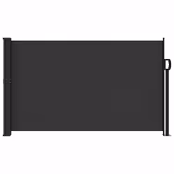 vidaXL Retractable Side Awning Outdoor Privacy Screen Shade Black 120x600 cm - Additional view 3