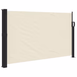 vidaXL Retractable Side Awning Outdoor Privacy Screen Shade Cream 120x600 cm