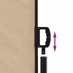 vidaXL Retractable Side Awning Outdoor Privacy Screen Balcony Sunshade Shelter - beige, 120 x 600 cm - Additional view 6