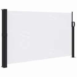 vidaXL Retractable Side Awning Outdoor Privacy Screen Balcony Sunshade Shelter - white, 120 x 600 cm - Additional view 3
