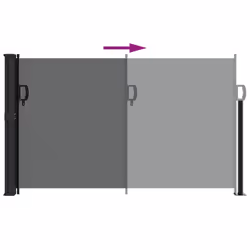 vidaXL Retractable Side Awning Outdoor Privacy Screen Anthracite 120x600 cm - Additional view 4