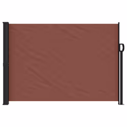 vidaXL Retractable Side Awning Outdoor Privacy Screen Shade Brown 140x600 cm