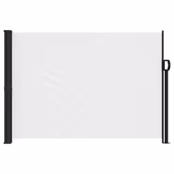 vidaXL Retractable Side Awning Outdoor Privacy Screen Balcony Sunshade Shelter - white, 140 x 600 cm - Additional view 2