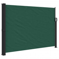 vidaXL Retractable Side Awning Outdoor Privacy Screen Balcony Sunshade Shelter - dark green, 140 x 600 cm