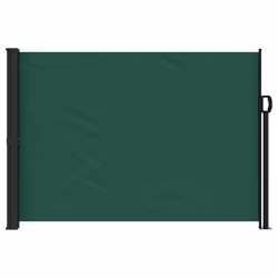 vidaXL Retractable Side Awning Outdoor Privacy Screen Balcony Sunshade Shelter - dark green, 140 x 600 cm