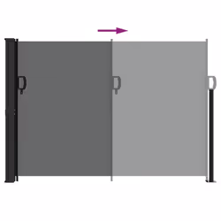 vidaXL Retractable Side Awning Outdoor Privacy Screen Anthracite 140x600 cm - Additional view 5