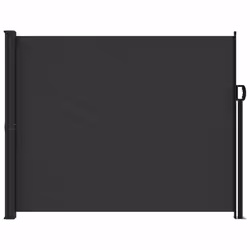 vidaXL Retractable Side Awning Outdoor Privacy Screen Shade Black 160x600 cm