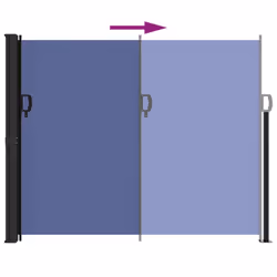 vidaXL Retractable Side Awning Outdoor Privacy Screen Shade Blue 160x600 cm - Additional view 4