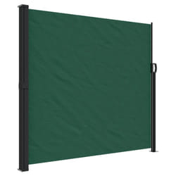 vidaXL Retractable Side Awning Outdoor Privacy Screen Balcony Sunshade Shelter - dark green, 180 x 600 cm