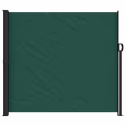 vidaXL Retractable Side Awning Outdoor Privacy Screen Balcony Sunshade Shelter - dark green, 180 x 600 cm