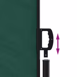 vidaXL Retractable Side Awning Outdoor Privacy Screen Balcony Sunshade Shelter - dark green, 180 x 600 cm - Additional view 5