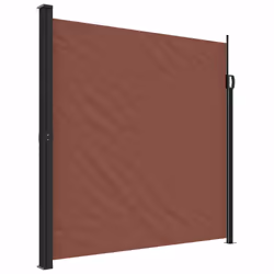 vidaXL Retractable Side Awning Outdoor Privacy Screen Shade Brown 200x600 cm