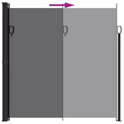 vidaXL Retractable Side Awning Outdoor Privacy Screen Anthracite 200x600 cm - Additional view 4